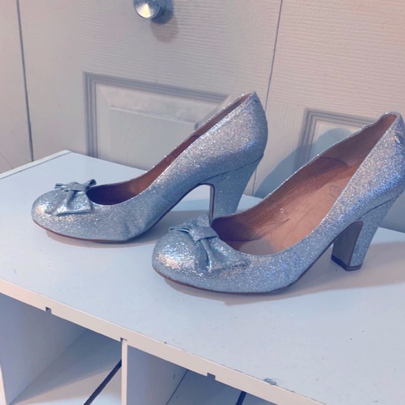 Silver glitter heels - Picture 1 of 3